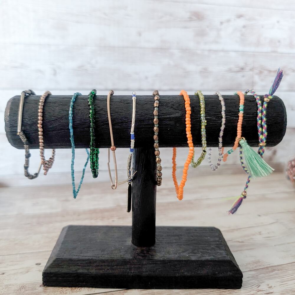 Set of 12 Bracelets - Adjustable & Stretch Bracelets
